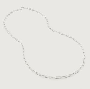 Monica Vinader Alta Textured Chain Necklace Adjustable 61cm/24'